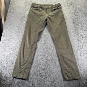 Archer Jeans Men's 34x34 Green Cotton Denim Straight Slim Fit Workwear Stretch